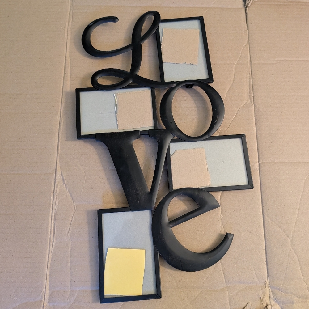 Black Love Wall Decor Frame